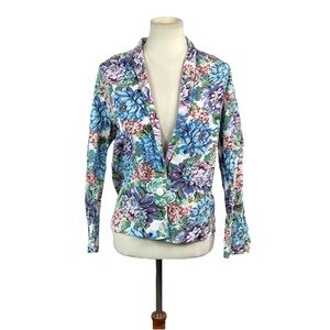 Vintage Eber lightweight floral cotton blazer jacket size M